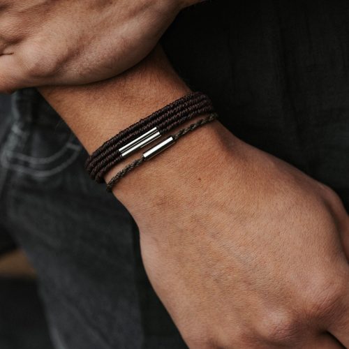 Rankų darbo vyriška apyrankė - I CAN