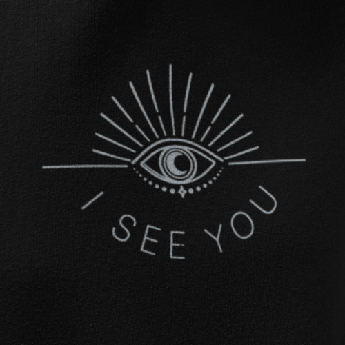 Siuvinėtas Unisex džemperis su gobtuvu - Aš matau tave - IŠ DANGAUS