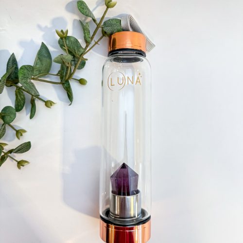 Stiklinė gertuvė su ametistu