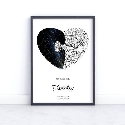 Minimalistinis žvaigždėlapis Dėlionė - įamžink svarbią gyvenimo akimirką