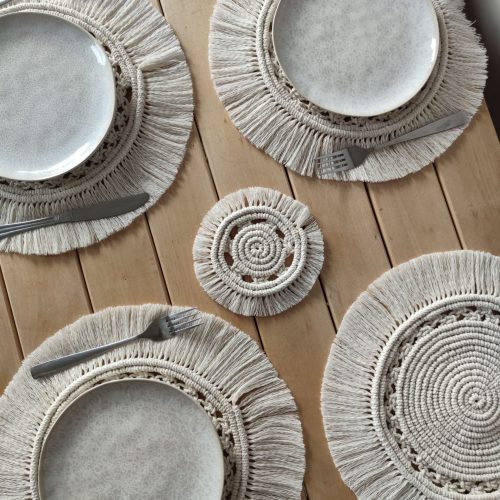 Makrame stalo dekoro rinkinys 