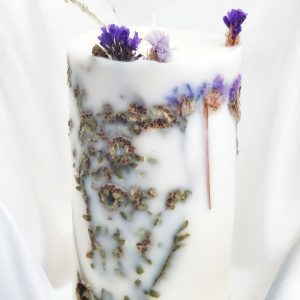 Sojų vaško žvakė su kermėkais